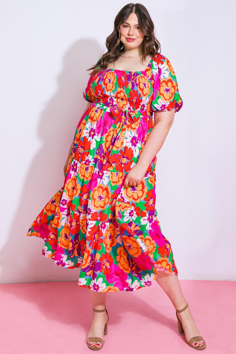 EVERYONE'S DESIRE WOVEN MIDI DRESS Flying Tomato