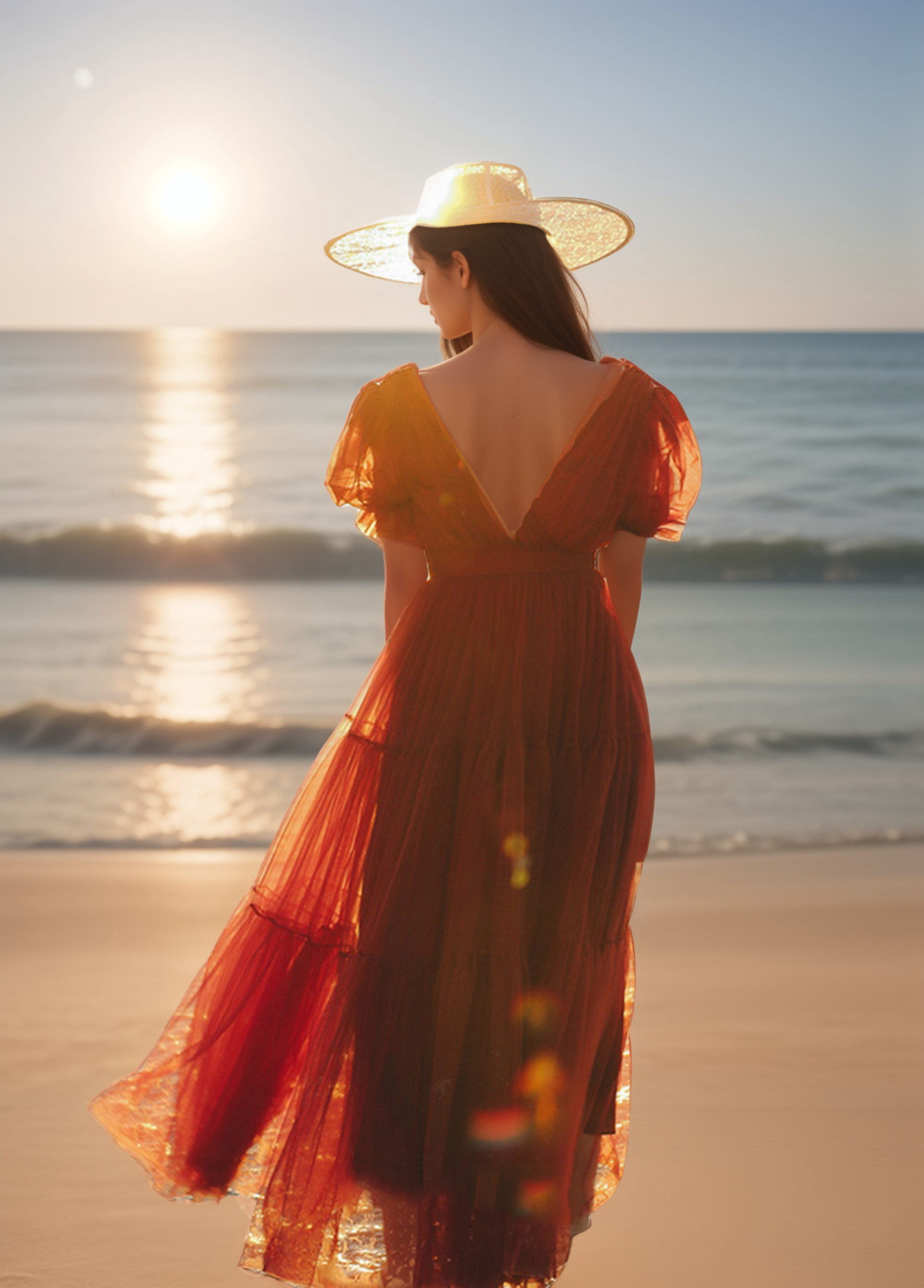 Cape-shoulder short sleeves ruched bodice V-neck layered skirt long tulle prom dress SelenaHuanStudio