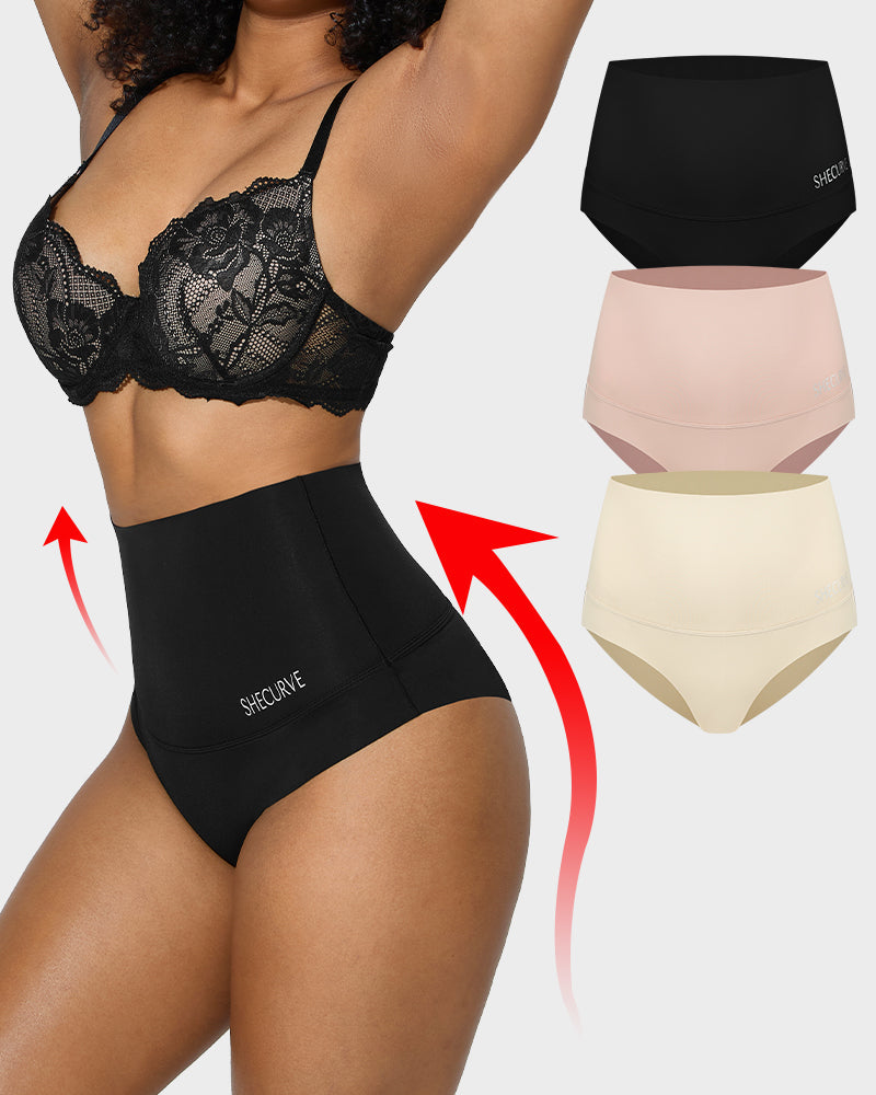 3-Pack High Waisted Tummy Control Briefs SheCurve