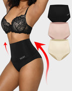 3-Pack High Waisted Tummy Control Briefs SheCurve