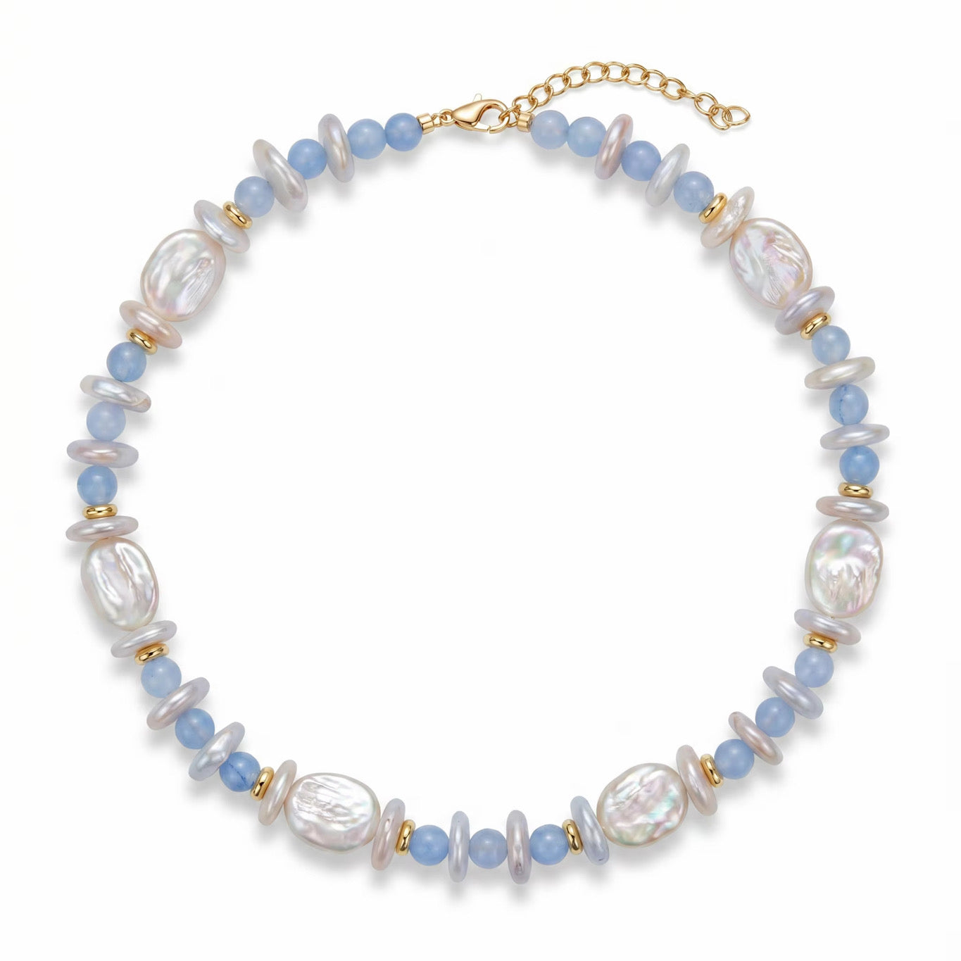Aquamarine & Pearl Necklace