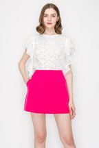 Star Cutwork Butterfly Short Sleeve Top Bella Moda Latina