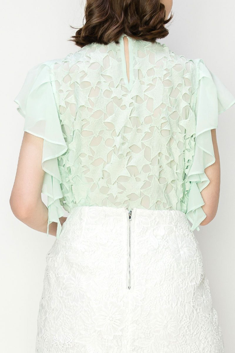Star Cutwork Butterfly Short Sleeve Top Bella Moda Latina
