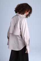 Diva Business Style Beige Organic Cotton Shirt ETNA