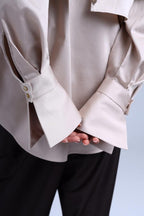 Diva Business Style Beige Organic Cotton Shirt ETNA