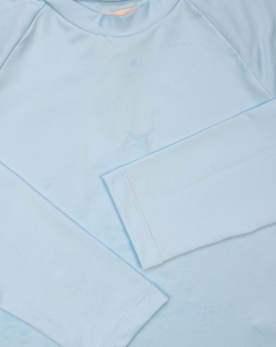 Rash Guard Long Sleeve in Light Blue- FINAL SALE
