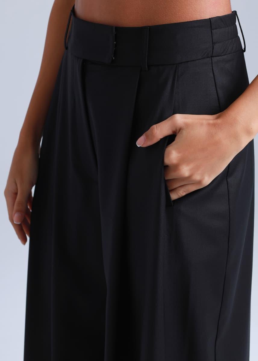 Broadway 3-Piece Liza Tailored Virgin Wool Suit in Deep Black