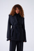 Broadway 3-Piece Liza Tailored Virgin Wool Suit in Deep Black ETNA