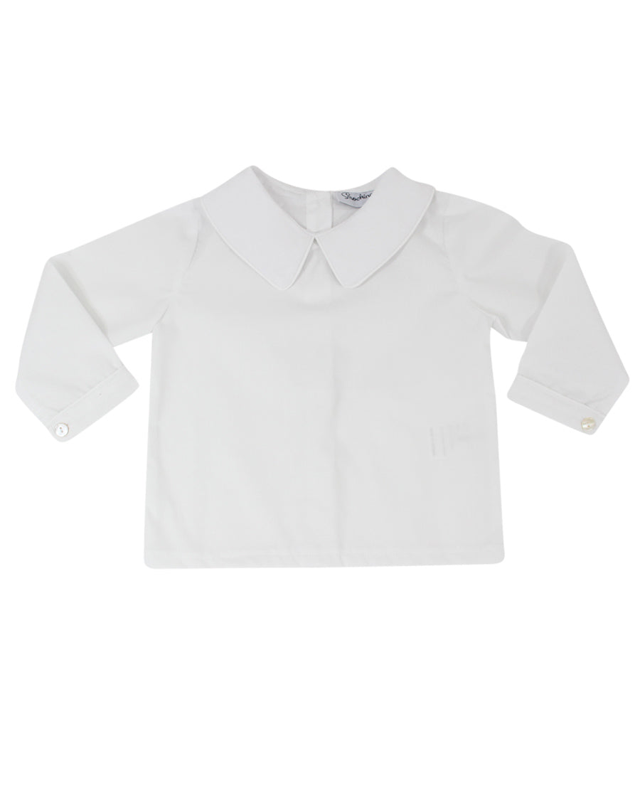 Boys Peter Pan Collar Long Sleeve Shirt Smockingbird