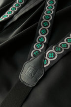 Sicily Meadow Green Floral Patterned Silk Suspenders ETNA