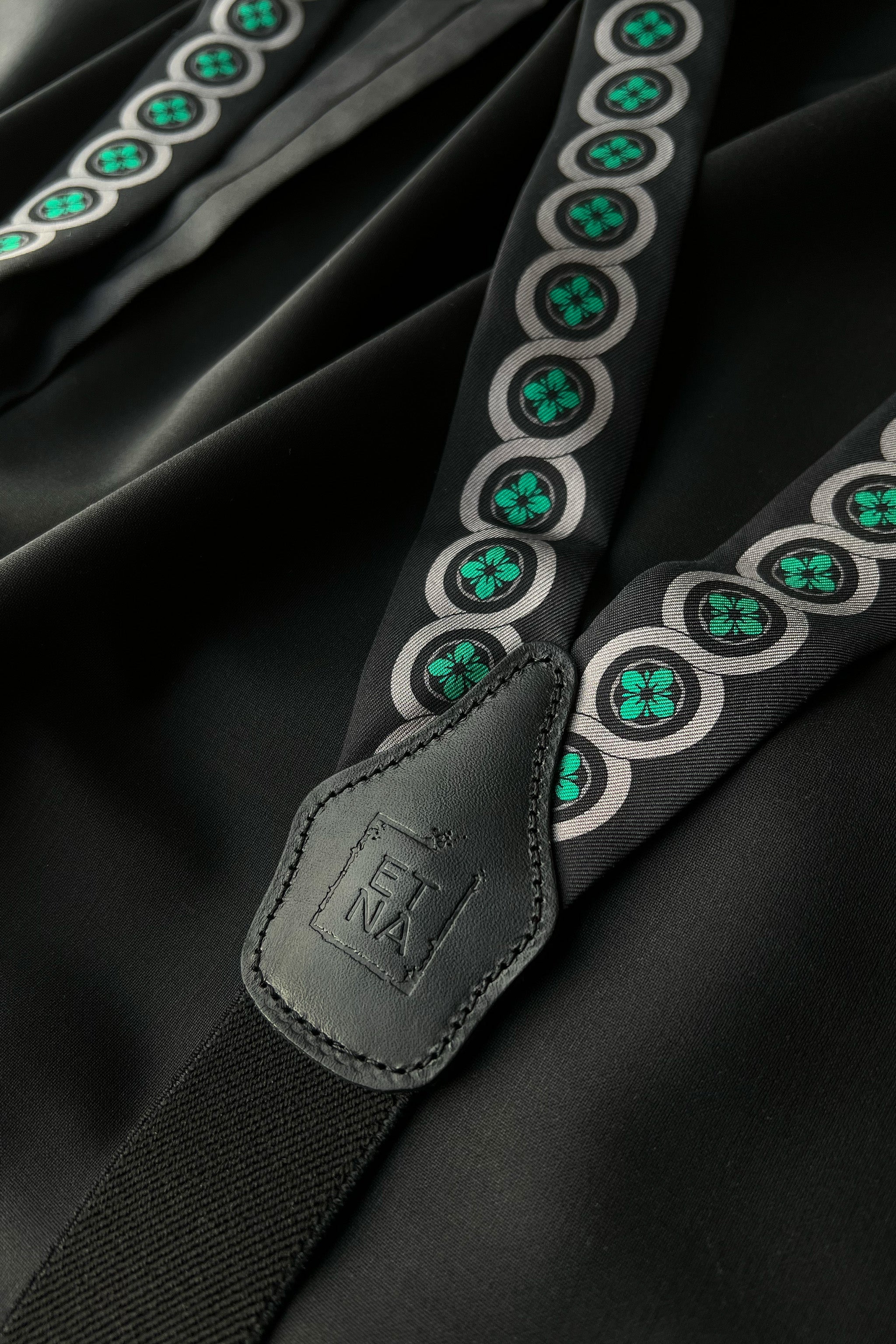 Sicily Meadow Green Floral Patterned Silk Suspenders