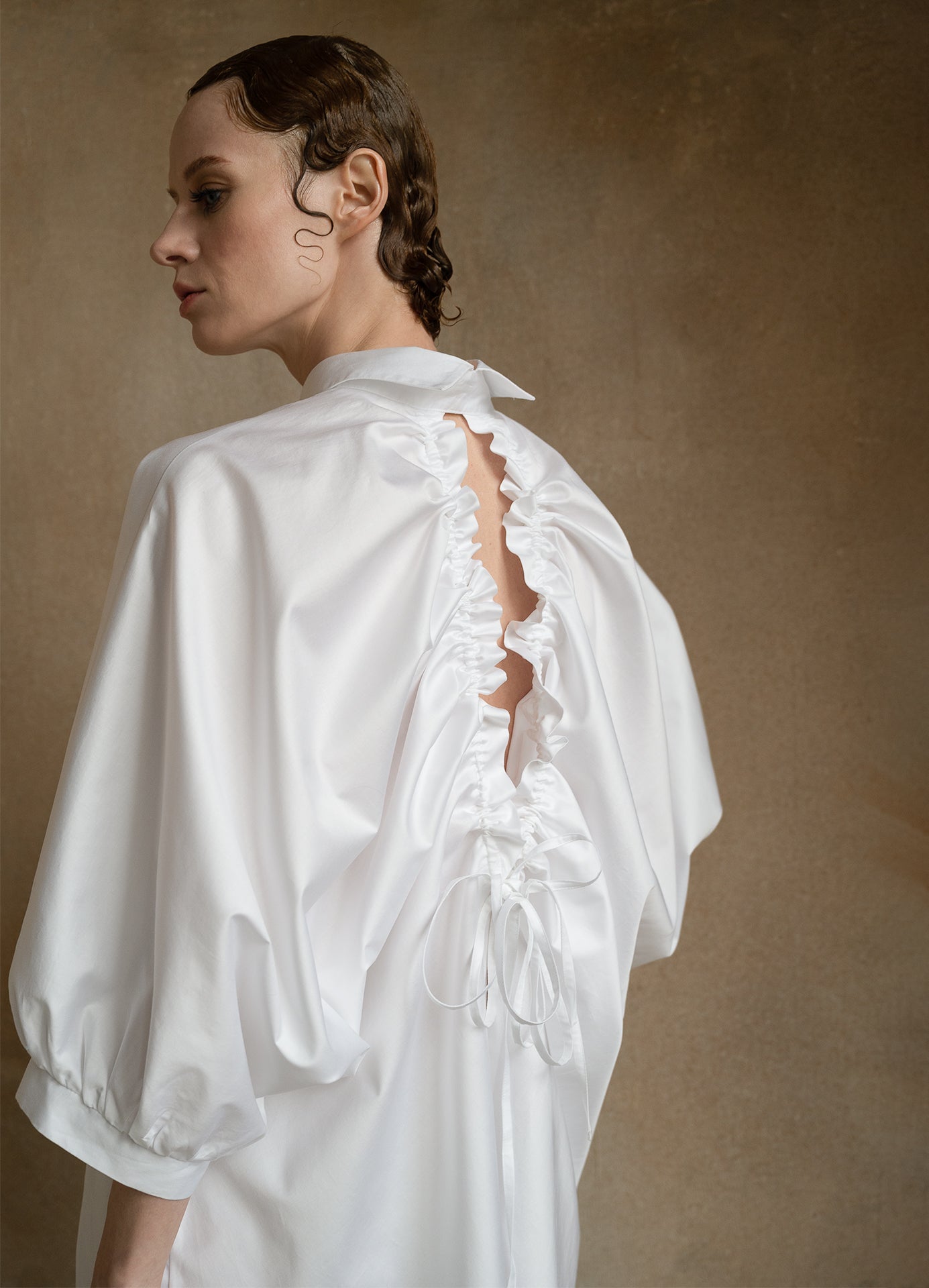 Prima Open-Back Cotton Shirt