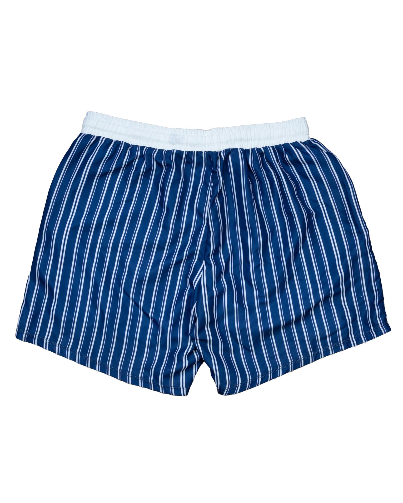 Navy Striped Mens Swim Trunks-FINAL SALE Smockingbird