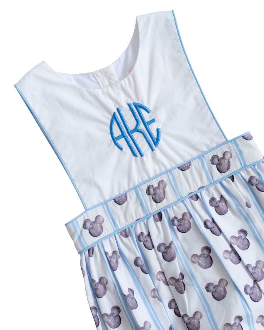 Hand Painted Mouse Print Unisex Bubble- FINAL SALE