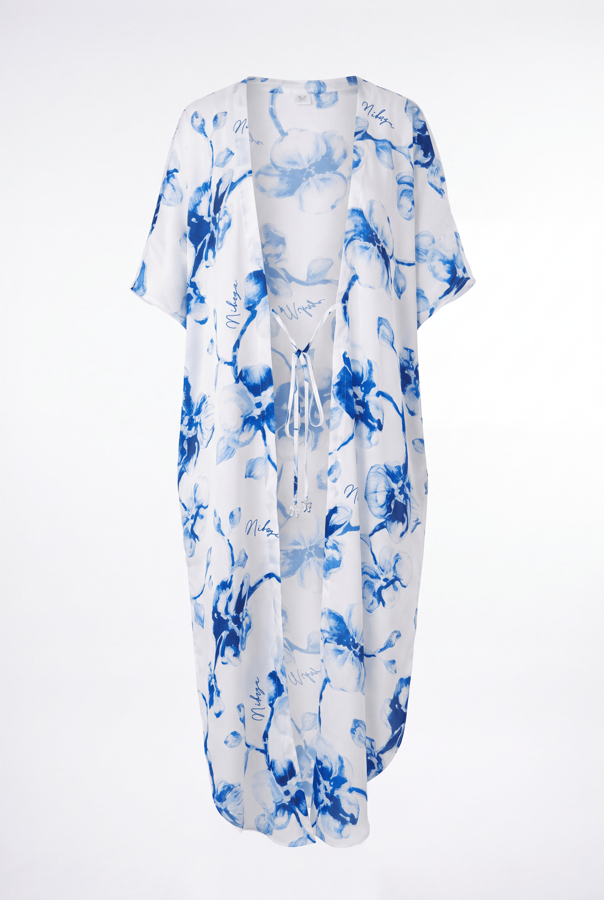 Miranda long cover up 100% Silk Satin