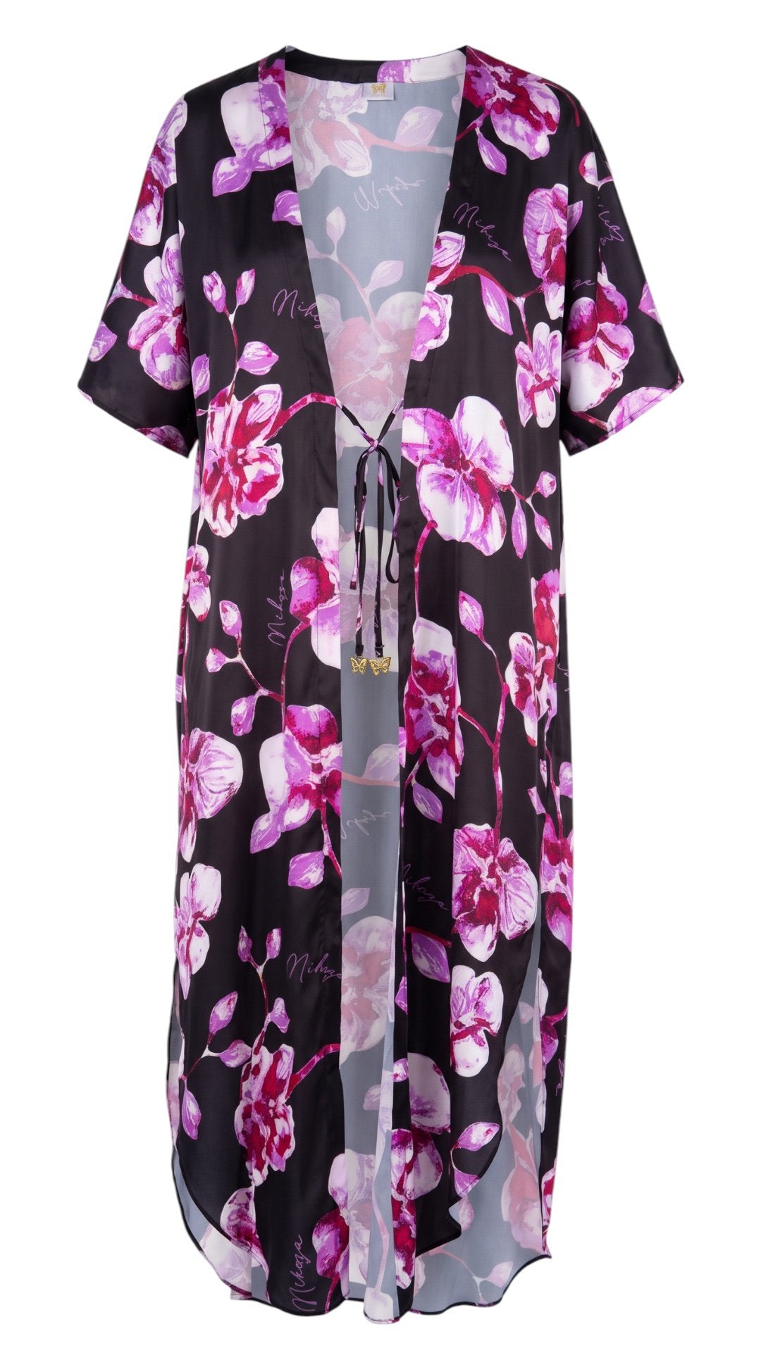 Miranda Long Cover-Up in 100% Silk Satin