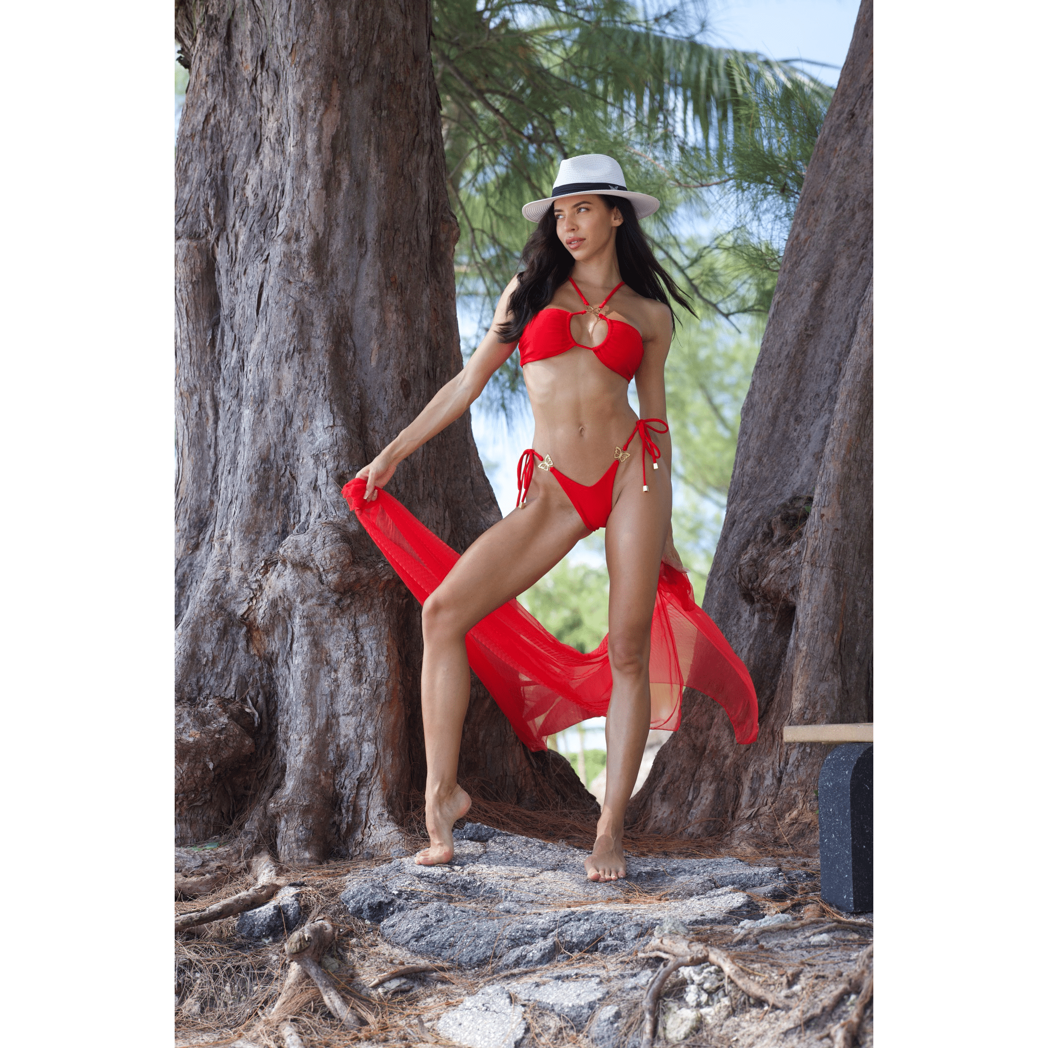 Camila Red Bikini Bottom