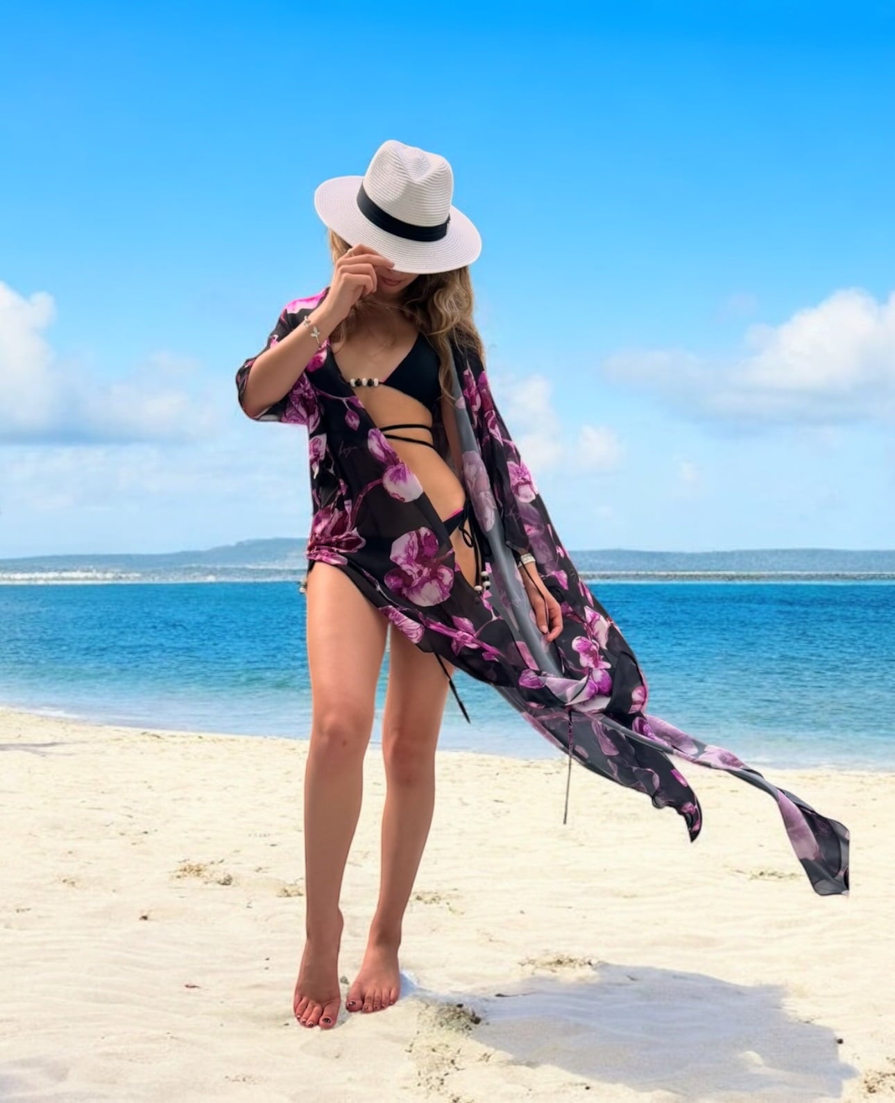 Miranda Long Cover Up 100% Silk