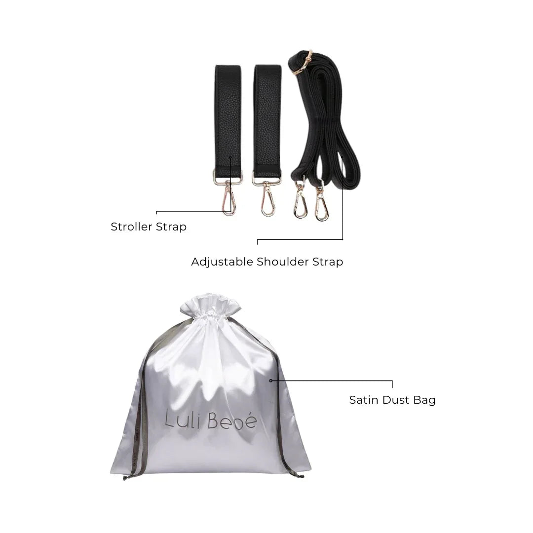 Petit Diaper Bag Ebony Black Luli Bebe