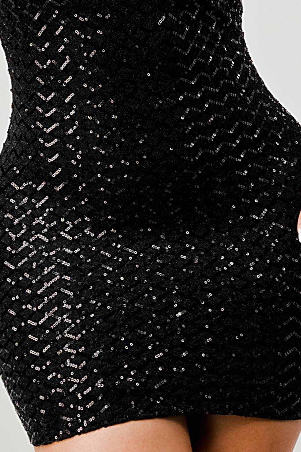 LUX SEQUINS HALTER OPEN BACK SLEEVELESS BODYCON MINI DRESS Bella Moda Latina