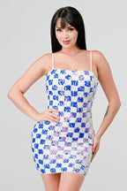 LUXE CHECK PATTERN SEQUINS Bella Moda Latina