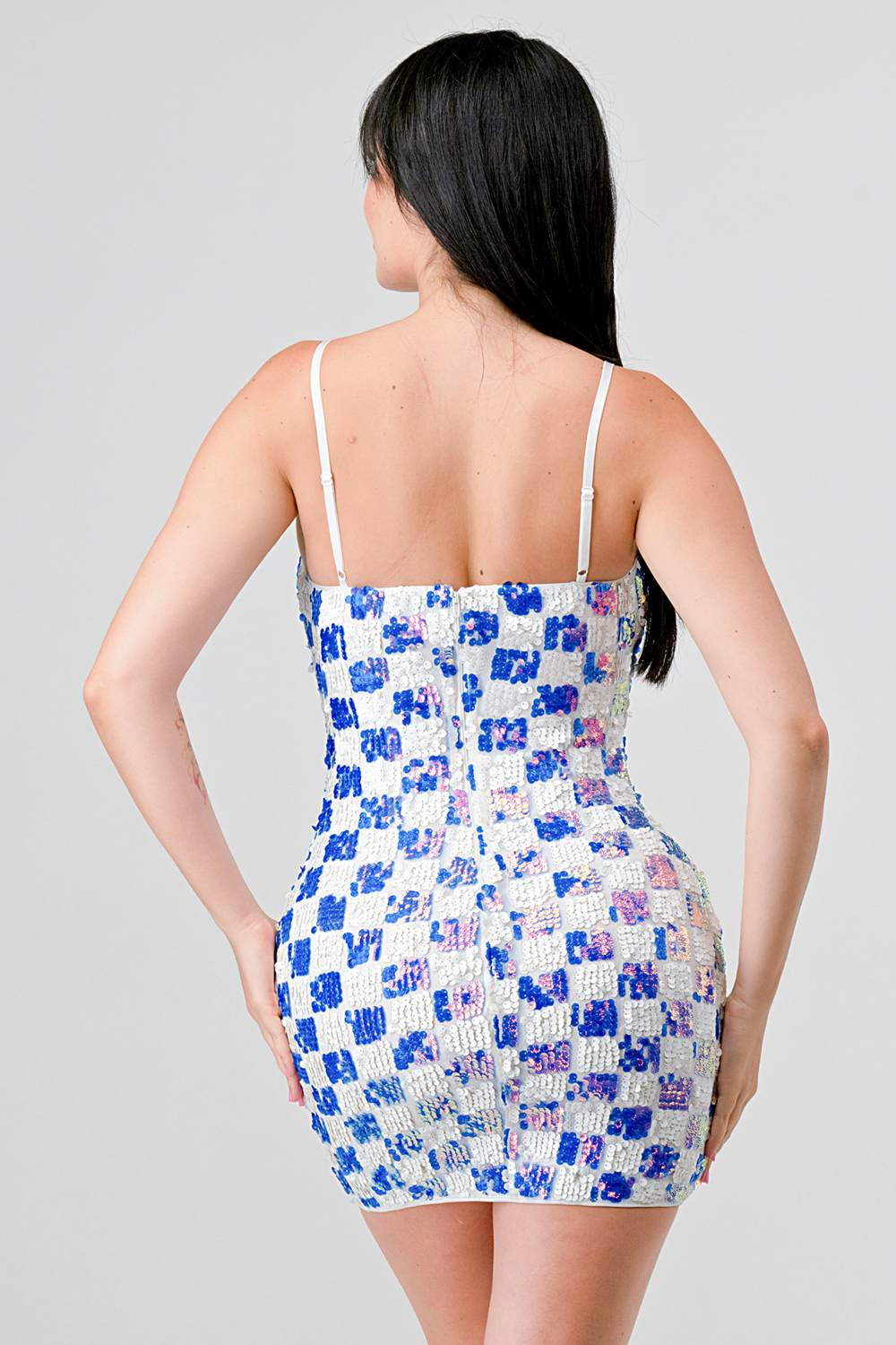 LUXE CHECK PATTERN SEQUINS Bella Moda Latina