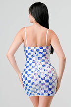 LUXE CHECK PATTERN SEQUINS Bella Moda Latina