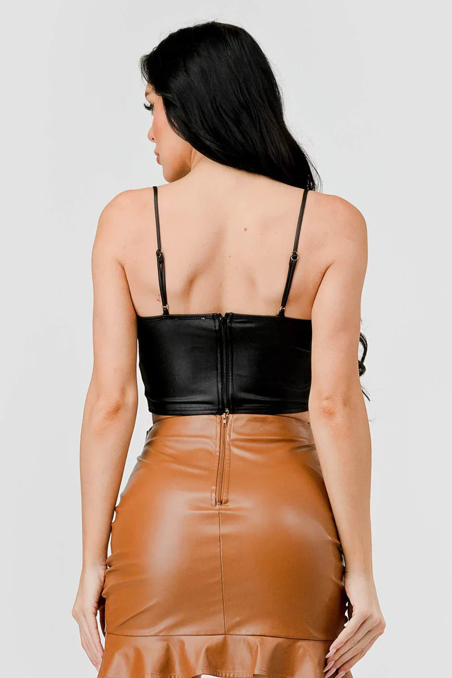 LUXE RHINESTONES COATING SWEETHEART SLEEVELESS BUSTIER TOP Bella Moda Latina