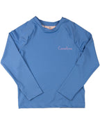 Rash Guard Long Sleeve in Ocean Blue- FINAL SALE Smockingbird