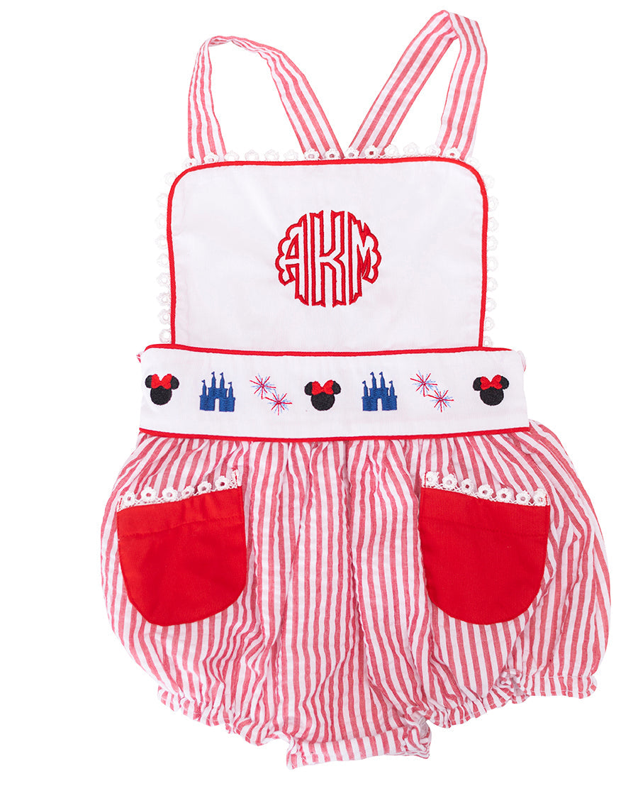 Magical Mouse Red Seersucker Sun Bubble- FINAL SALE