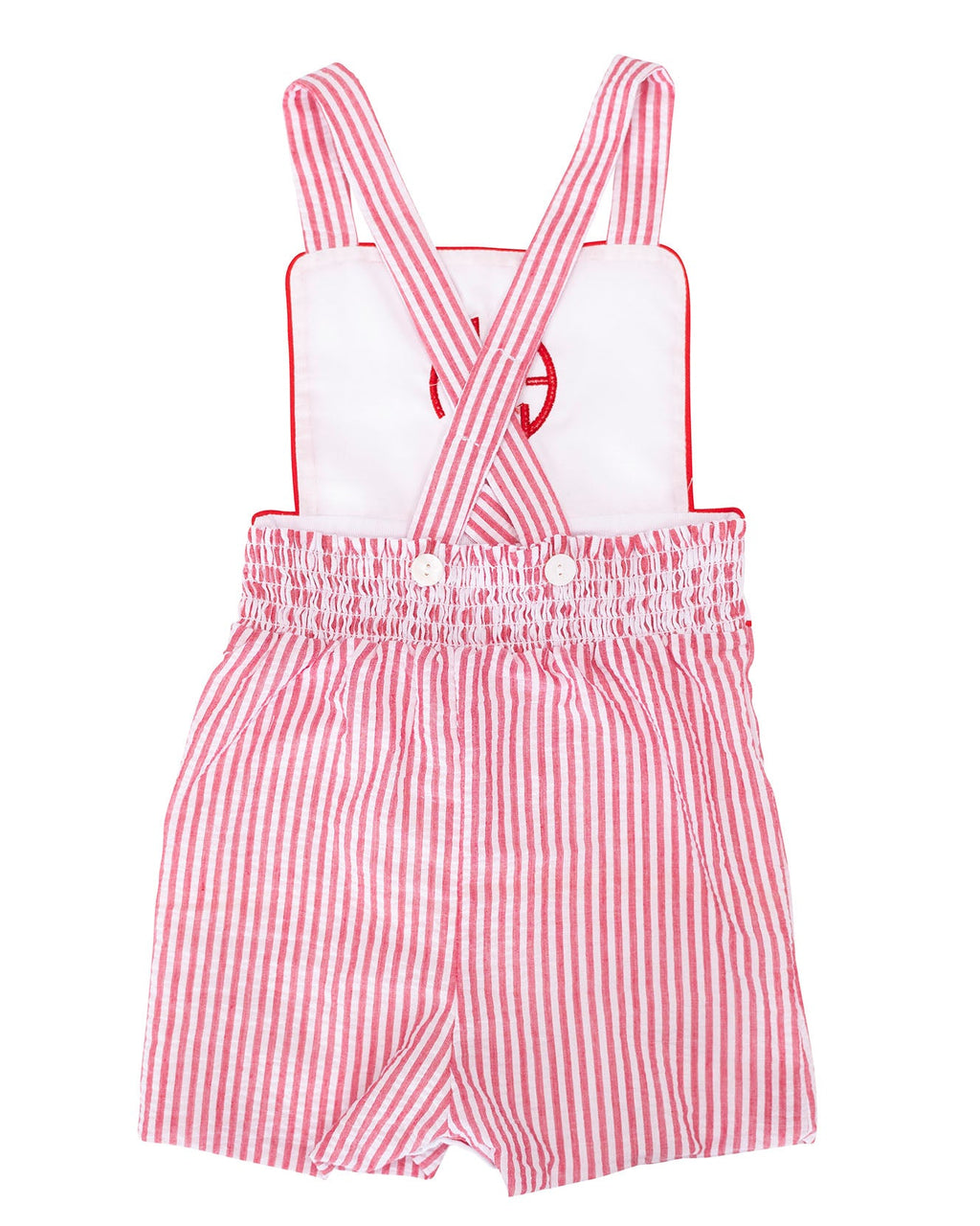 Magical Mouse Red Seersucker Shortall- FINAL SALE