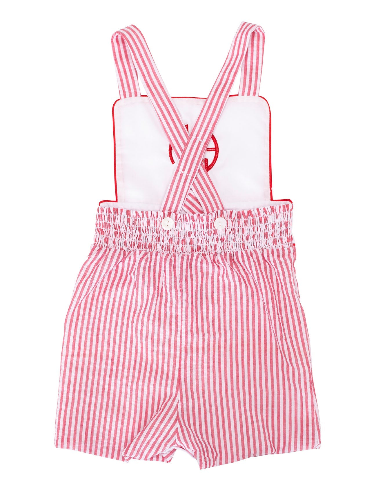 Magical Mouse Red Seersucker Shortall- FINAL SALE