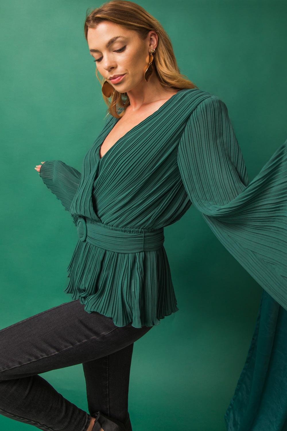 HELLO SWEETHEART PLEATED TOP Flying Tomato
