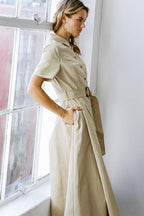 LUCKY ME WOVEN MIDI DRESS Flying Tomato