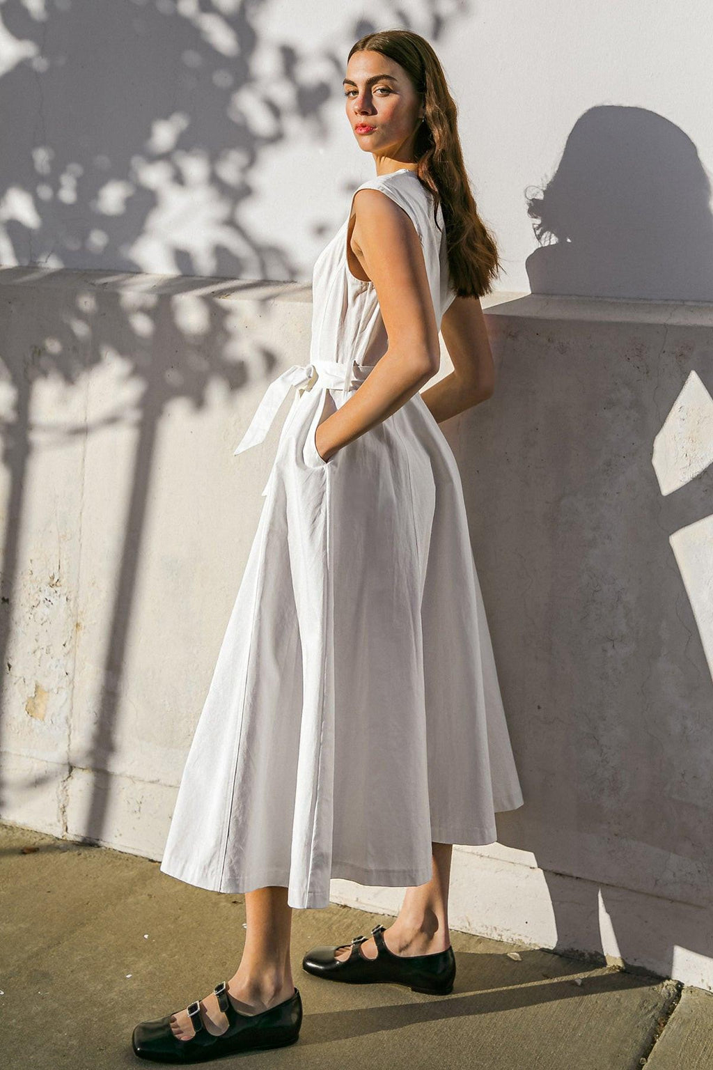 DELICATE DREAMS WOVEN MIDI DRESS Flying Tomato