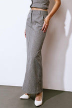 GET TO THE POINT WOVEN MIDI SKIRT Flying Tomato