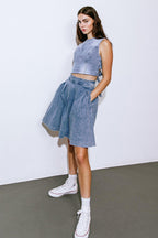 YOUR EYES ON MINE DENIM MINI SKIRT Flying Tomato
