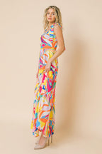 TEA PARTY WOVEN MAXI DRESS Flying Tomato