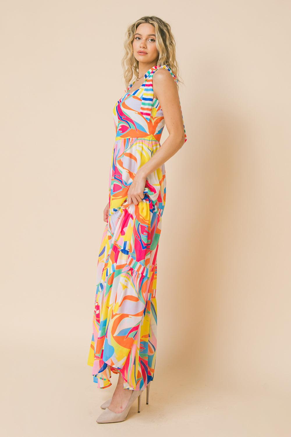 TEA PARTY WOVEN MAXI DRESS Flying Tomato