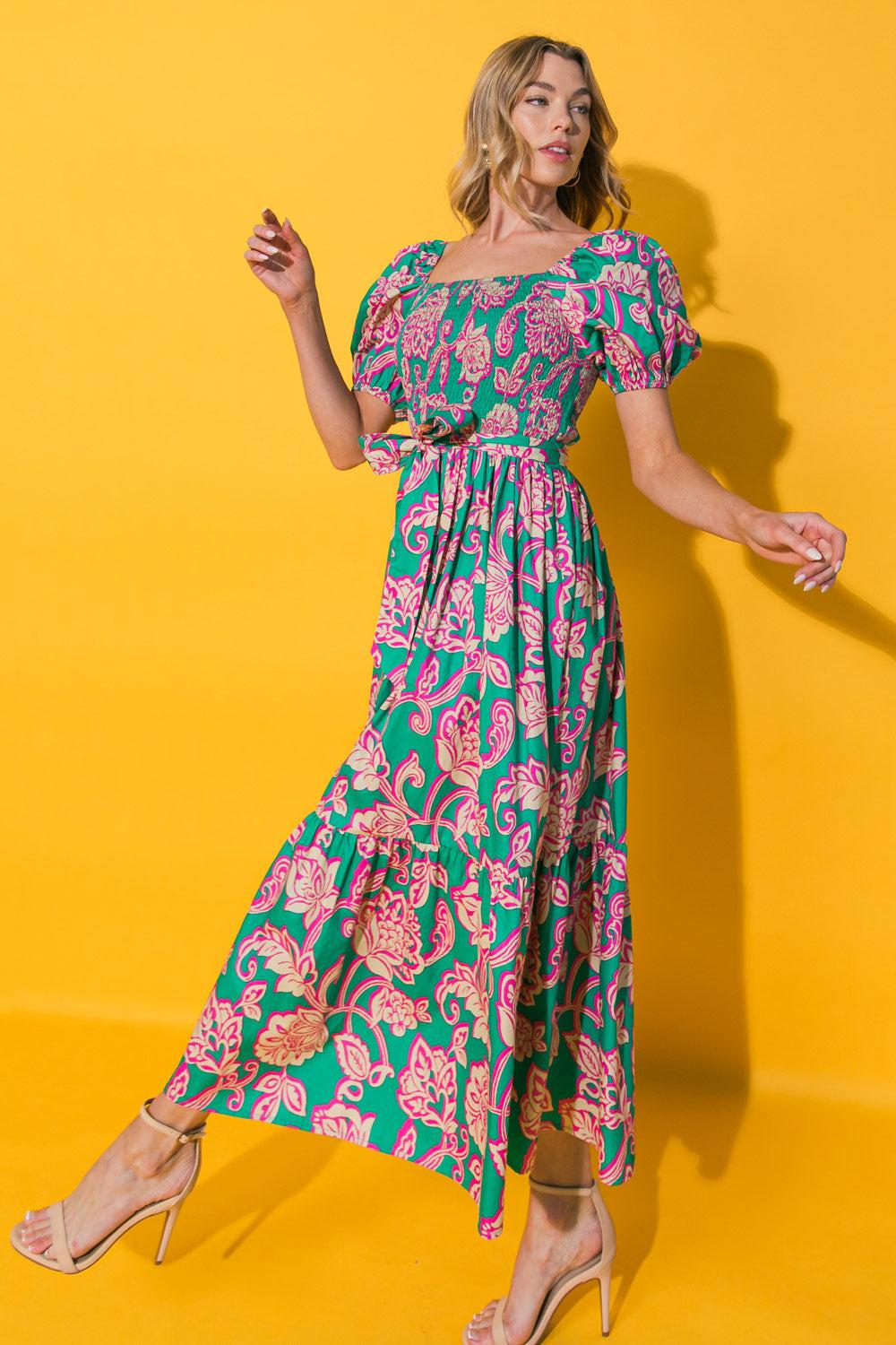 RUN TOWARDS LOVE POPLIN ANKLE DRESS Flying Tomato
