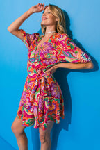 YOUR TO KEEP WOVEN MINI DRESS Flying Tomato