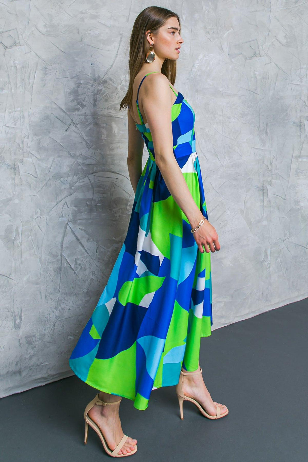IF YOU DON'T MIND WOVEN MIDI DRESS Flying Tomato