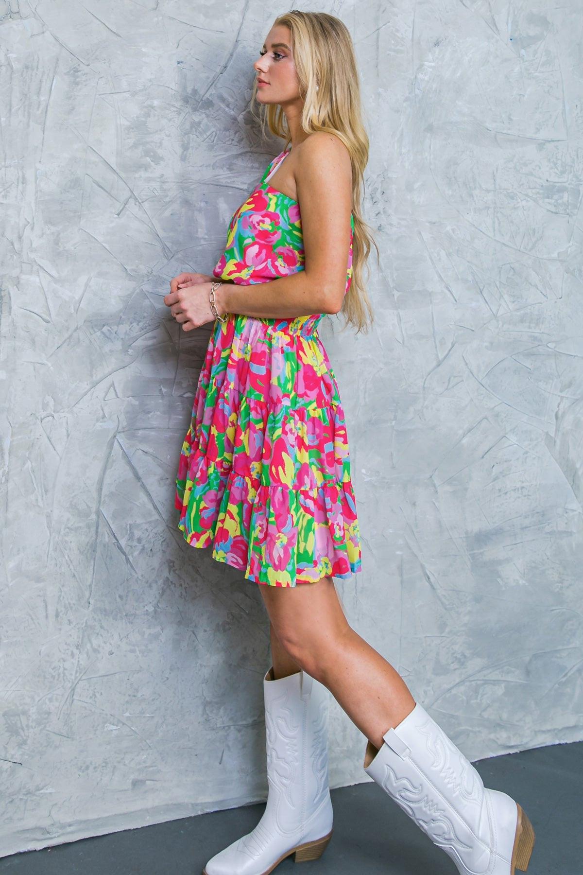 LAST NIGHT WOVEN MINI DRESS Flying Tomato