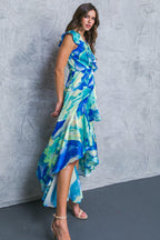 LA BEBE WOVEN SATIN MAXI DRESS Flying Tomato