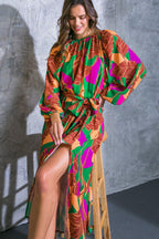 CUE THE CHIC WOVEN MIDI DRESS Flying Tomato