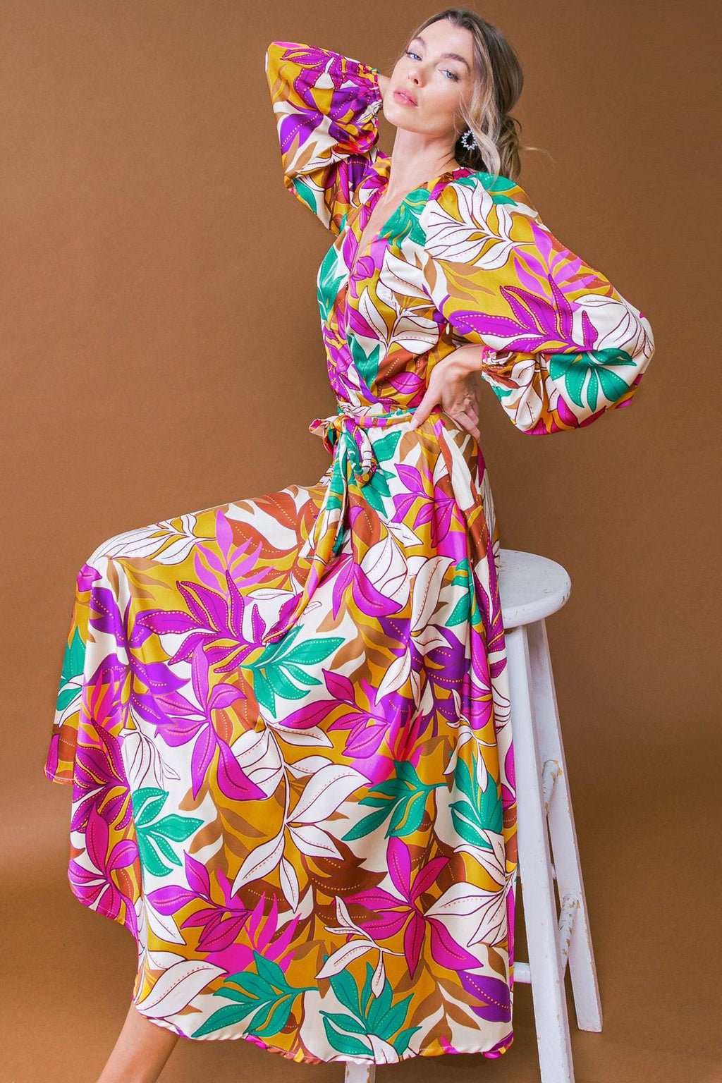 CAREFREE CONFIDENCE WOVEN MIDI DRESS Flying Tomato