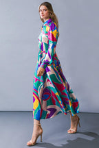 FOCUSED ON PRIORITIES WOVEN MIDI DRESS Flying Tomato