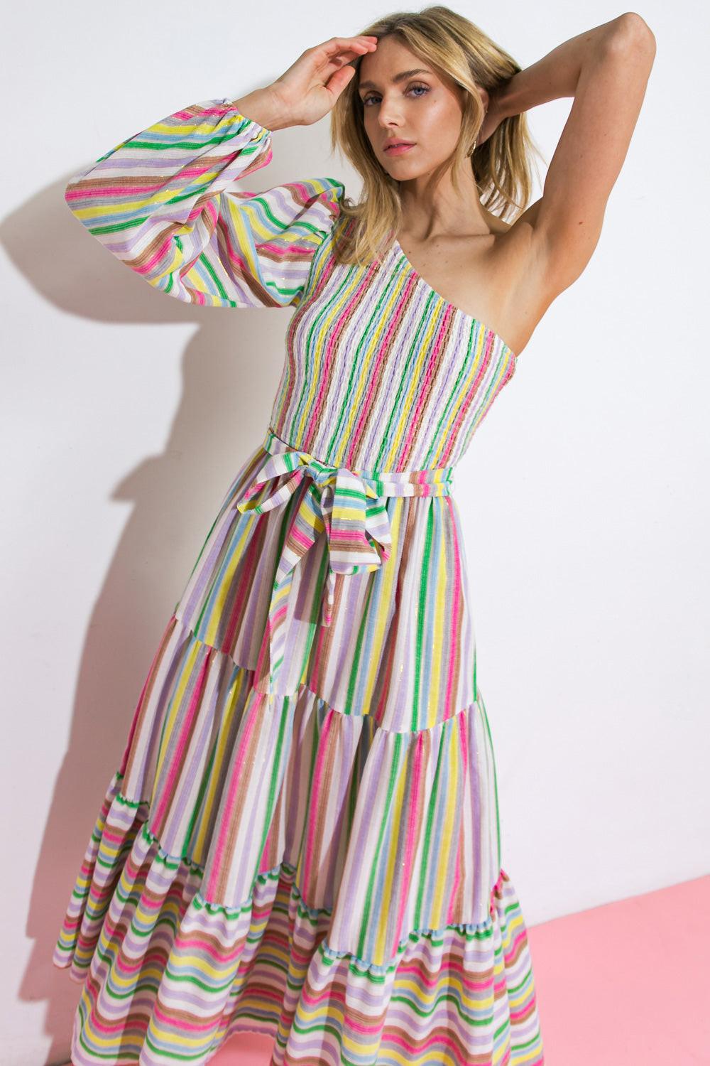 NO MATTER WHERE I GO WOVEN MIDI DRESS Flying Tomato