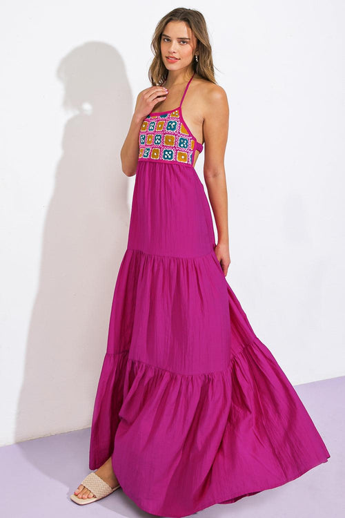 AFTER PARTY WOVEN MIDI DRESS Flying Tomato