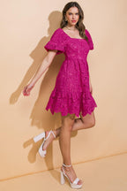 NEVER BE THE SAME WOVEN MINI DRESS Flying Tomato
